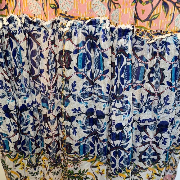 Anthropologie Bhanuni NWT Colorful Patterned Long Sleeve Maxi Dress 2 - Picture 6 of 11
